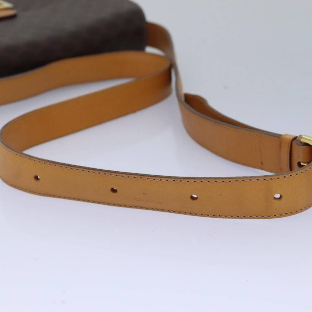 CELINE Macadam Canvas Shoulder Bag Pvc Leather Brown - Picture 7 of 16